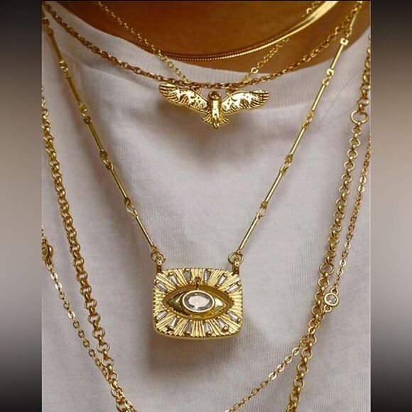 Statement evil eye necklace N705 - Picture 2 of 6